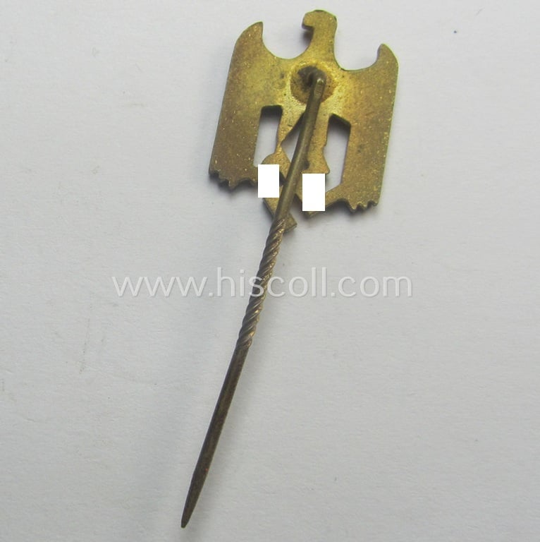 Bright-golden-toned lapel-pin (ie. 'Zivilabzeichen') to be worn on the civil attire as was intended for usage by the various staff-members of the 'Kriegsmarine'