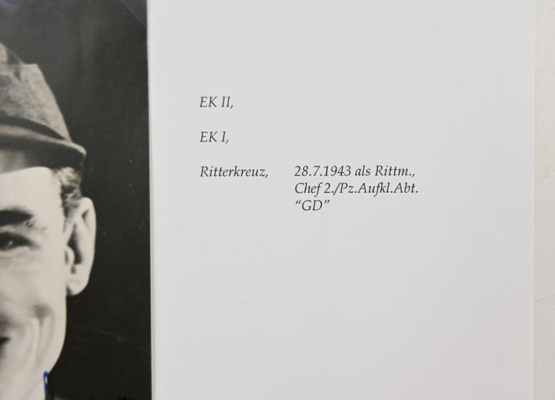 Signature of Wehrmacht (Heer) KC Recipient 'Helmut Spaeter'