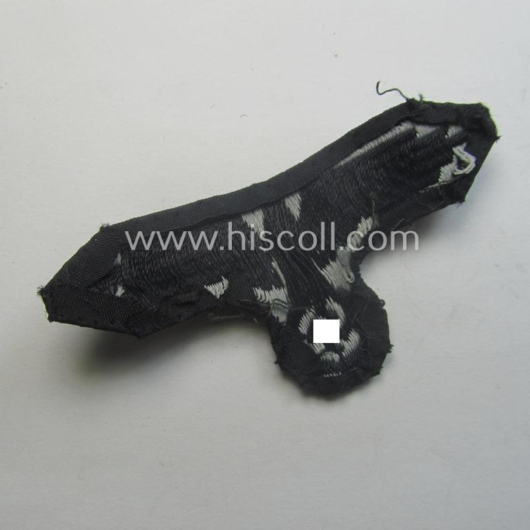 Truly worn, mid- (ie. later-) war-pattern 'Waffen-SS'-type so-called: 'BeVo'-pattern, EM- (ie. NCO-) type side-cap eagle that comes in a just moderatrey used- (ie. neatly confectioned and/or carefully cap-removed-), condition