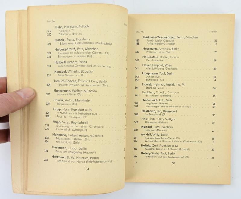 German Third Reich Art Catalogus 1943