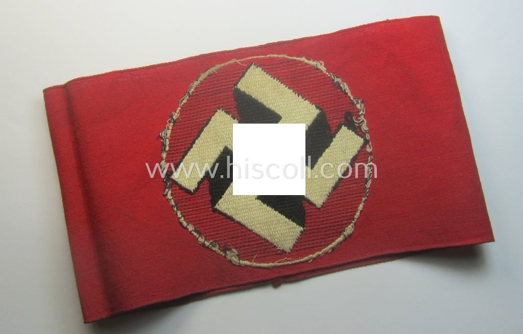 N.S.D.A.P.-related party-armband (ie. 'Armbinde') being of the 'entirely woven'-pattern