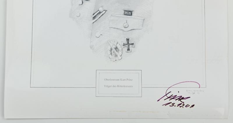 Signature of Wehrmacht Heer KC Recipient 'Kurt Prinz'