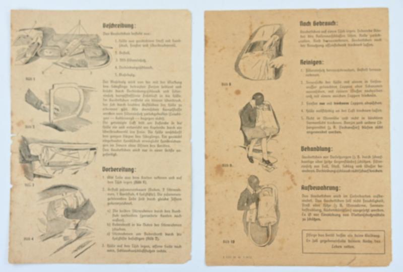 German Third Reich Period Children Gasmask Manual