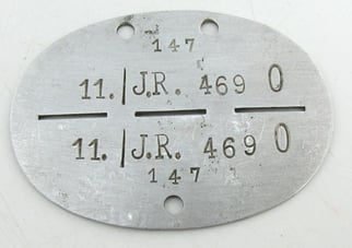 Erkennungsmarke ( EKM ) "11./J.R. 469"