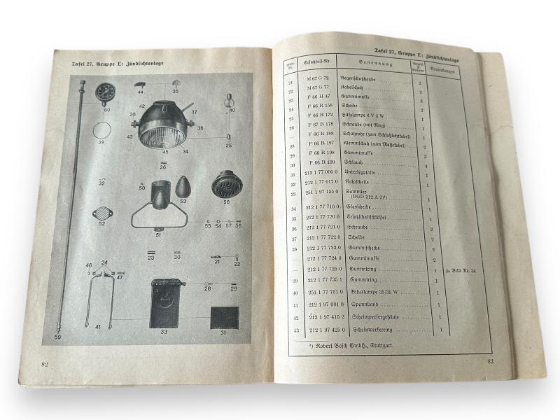 BMW R12 Spare parts list