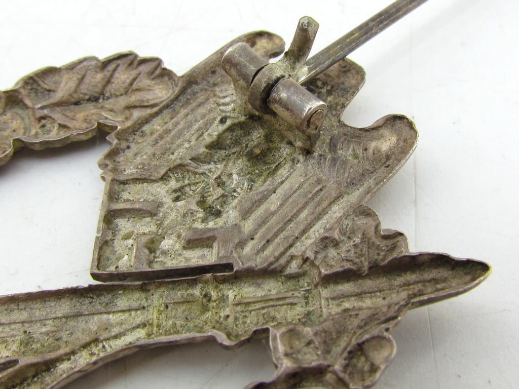 Infantry Assault Badge in Silver – Otto Schickle, Early Tombak Type