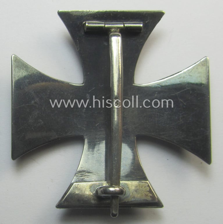 WWI-period 'Eisernes Kreuz 1. Klasse' being a truly converse-shaped and/or genuine silver-based- (ie. '900'-marked!) example that is void of a makers'-designation