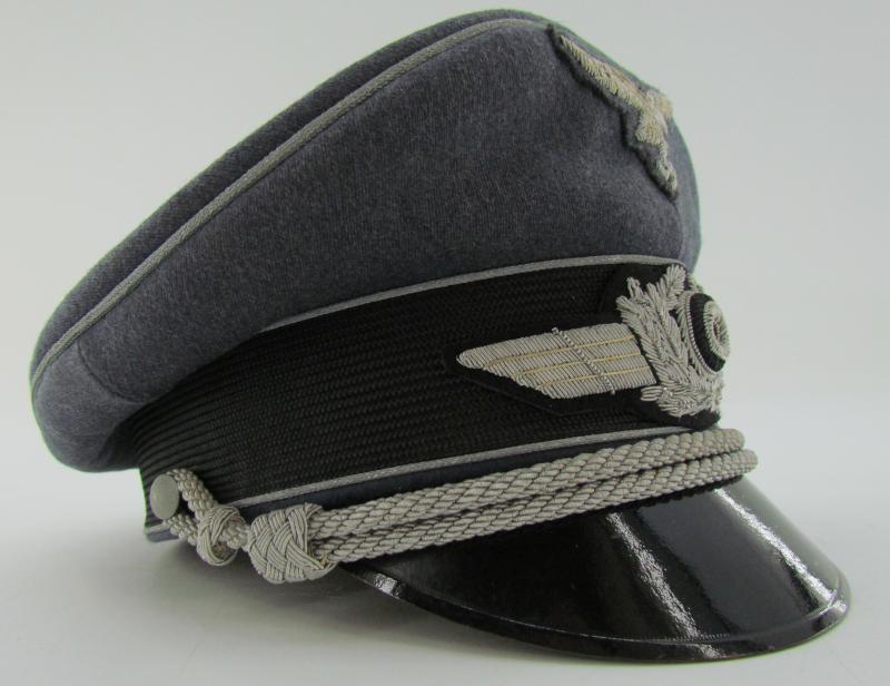 Luftwaffe Officer Visor cap ‘Schirmmütze’ by Erel ( Rare )