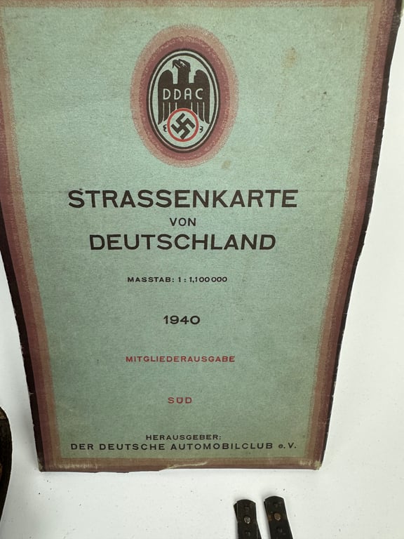 WW2 German Brown Map case "found like this"