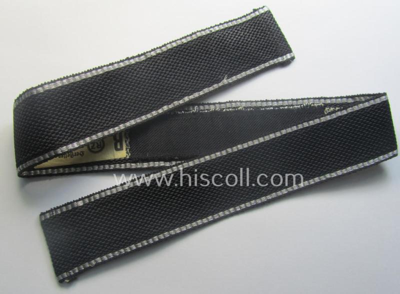 Stunning, Waffen-SS officers-type, 1939/40-pattern cuff-title (ie. 'Ärmelstreifen') as executed in flat-wire 'BeVo'-weave-pattern (in Gothic-styled script!) for an officer who served within the: SS-Rgt. 'Deutschland' (2. SS-Pz-Div. "Das Reich...
