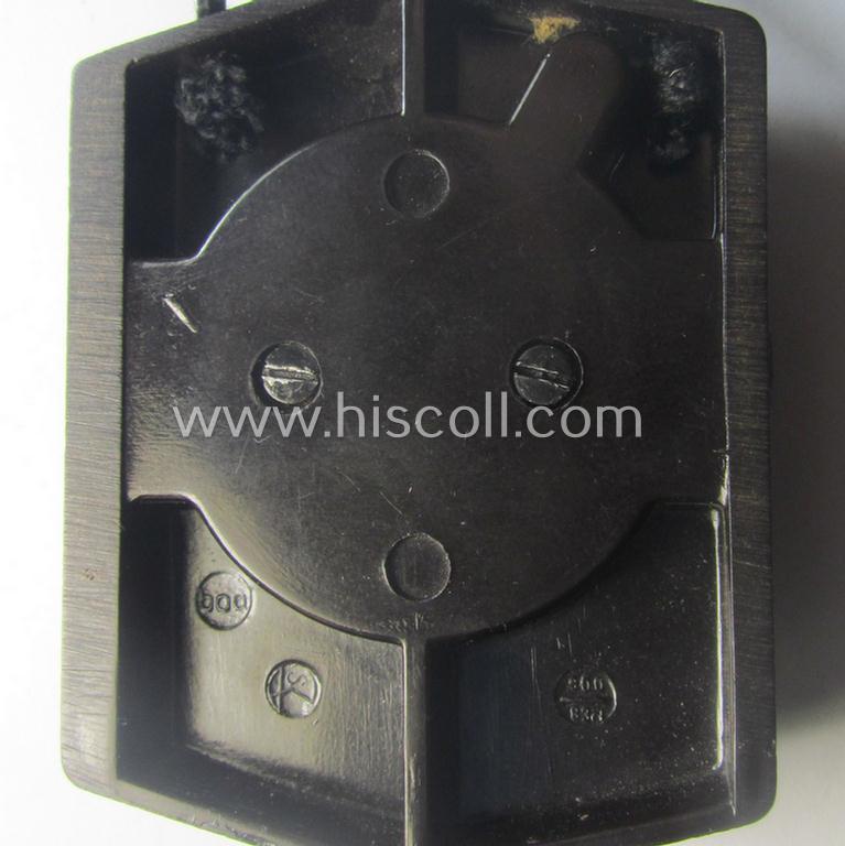 'Standard-issue'-pattern WH compass (or: 'Marschkompass') as executed in black-coloured 'Bakelite' being - I deem - a later-war-period- and/or maker- (ie. 'CXN'-) marked example that comes mounted on its period cord