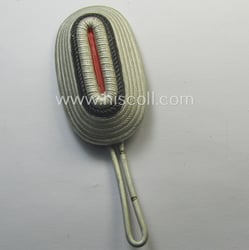 'Standard-issue'-pattern, aluminium-based 'Polizei'- (ie. police) 'Tschako'-cap-cocarde as intended...