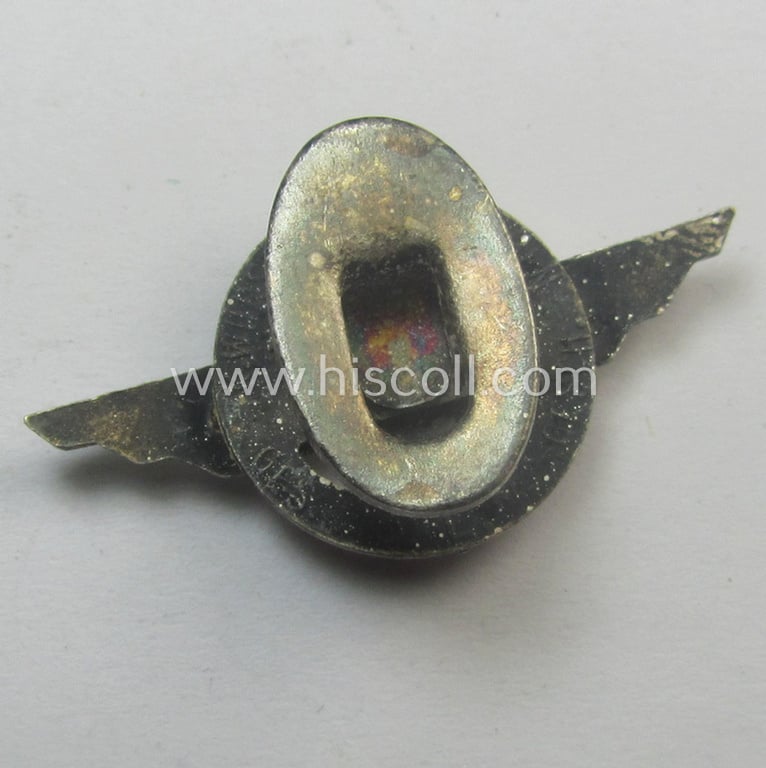 Luxuriously-styled, so-called: DLV (ie. 'Deutscher Luftsport Verband') miniature membership lapel-pin (ie. 'Mitgliedsabzeichen für den Zivilanzug') being a neatly maker- (ie. 'K. Wurster'-) marked example