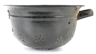 German Enamel Colander made of German M42 Helmet