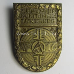 Commemorative, golden-bronze-coloured 'SA- o. Sturmabteilungen'-related 'tinnie' being a...