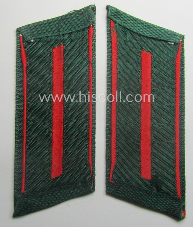 Fully matching - and truly rarely encountered! - pair of so-callled: Eastern volunteer- (ie. 'Ostvölker'-) related collar-tabs as was specifically intended for usage by a member serving within the 'Russian Liberation Army' (ie. POA)