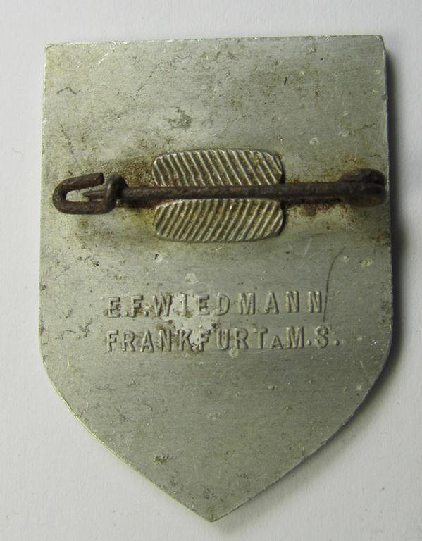 Aluminium-based, 'Reichsnährstand'- (ie. 'RNSt.'-) related day-badge (ie. 'tinnie'), as was issued to commemorate an: 'RNSt.'-gathering ie. show entitled: 'Reichnährstands-Austellung 1936 - Frankfurt am Main'