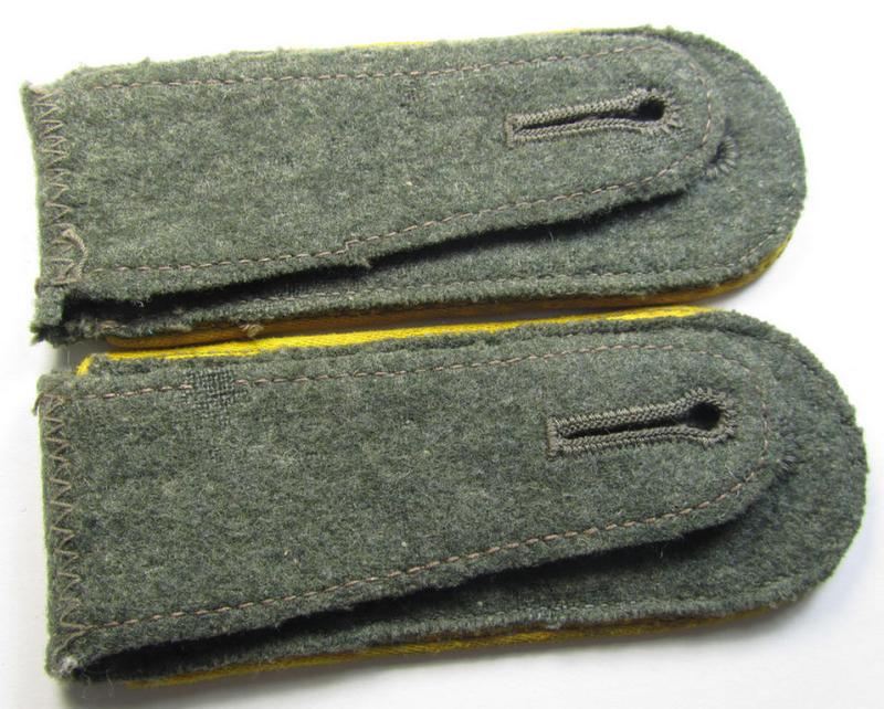 Attractive - fully matching and not that easily found! - pair of WH (Heeres) - I deem - mid-war-period- (ie. 'M43'-pattern-) EM-type shoulderstraps as was intended for usage by a: 'Soldat der Nachrichten-Truppen'