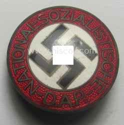 'N.S.D.A.P.'-membership-pin- ie. party-badge (or: 'Parteiabzeichen') showing the makers'-designation:...