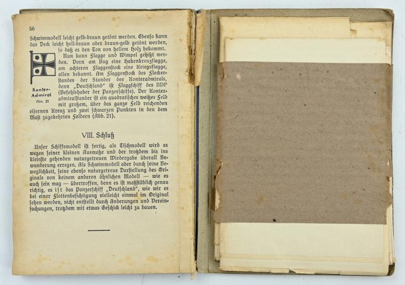 German Third Reich Era Booklet 'Panzerschiff Deutschland'