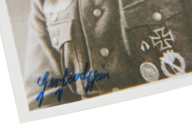 Signature of Wehrmacht Heer KC-OLC Recipient 'Gerhard Hein'
