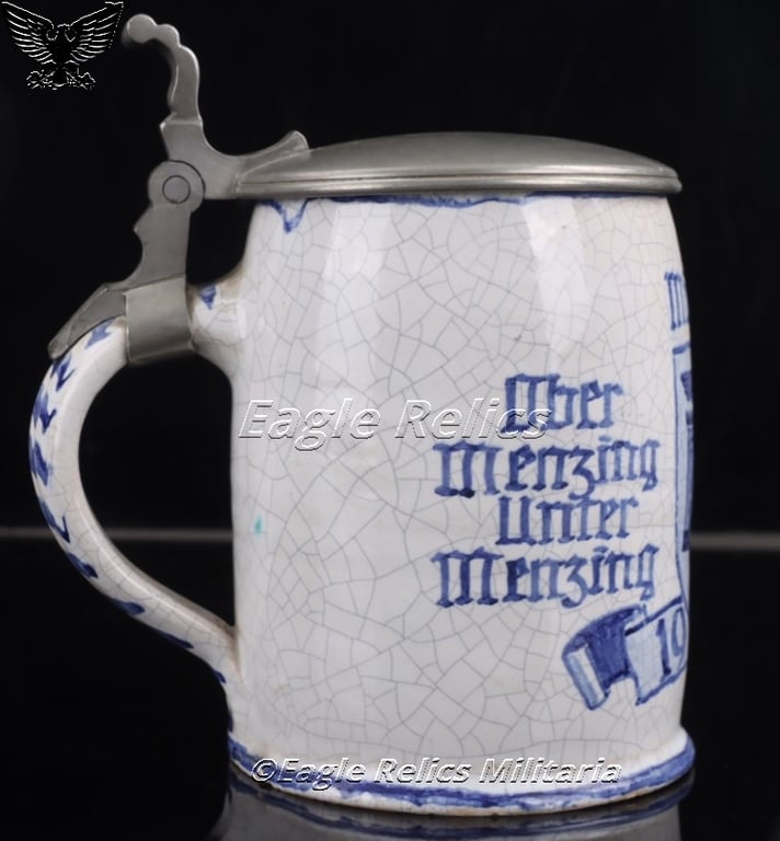Beer stein commemorating the incorporation of Allach-Untermenzing into Munich in 1938.