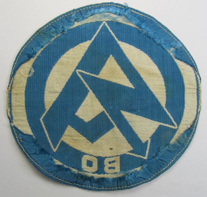 SA (ie. 'Sturmabteilungen'), 'BeVo'-woven sport-shirt insignia (of the third ie. final type-) as was intended for an SA-member who served within the: 'Gruppe Bayerische Ostmark' (ie. 'BO')
