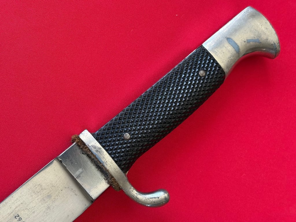 WW2 GERMAN HITLER YOUTH KNIFE, RZM STAMPED 1938 M7/62 Friedrich Plucker Jr of Solingen-Grafrath.