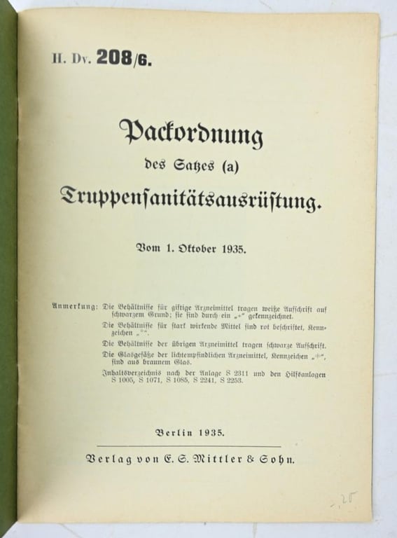German Third Reich Medic Booklet Set