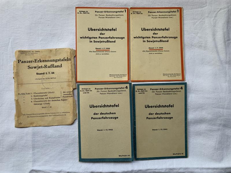 German Recognition Card 'Panzer-Erkennungstafel 1' set