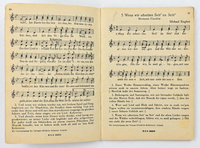 German WH Marching Songs Pocket Book