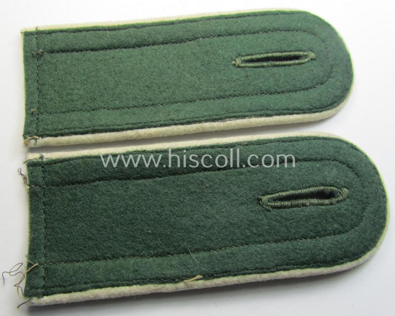 Attractive - and fully matching! - pair of WH (Heeres) early-war-period- (ie. 'M36'- ie. 'M40'-pattern and/or rounded-styled) neatly 'cyphered' NCO-type shoulderstraps as was intended for an: 'Unteroffizier des Infanterie-Regiments 51'