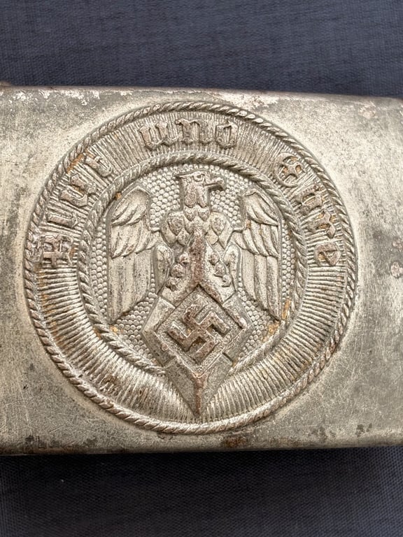 WWII GERMAN HITLER YOUTH STEEL BELT BUCKLE.
