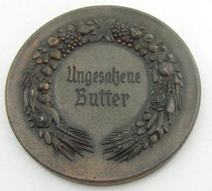 Blut und Boden München 1937 Ungesalzene Butter plaque