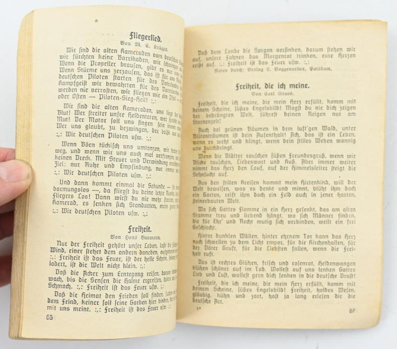 German NSDAP Songbook 'Sturm-und Kampflieder'