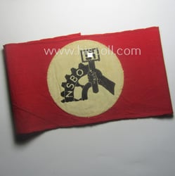Rarely found, N.S.B.O.- (or: 'Nationalsozialistische Betriebszellenorganisation'-) related armband...
