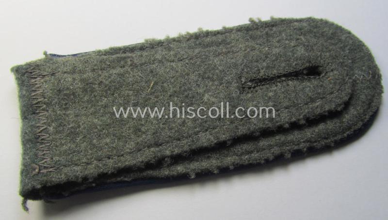 Attractive - moderately used albeit regrettably single! - so-called: 'M41- (ie. M43-) pattern', WH (Heeres) EM-type shoulderstrap as was intended for a: 'Soldat eines Sanitäts-Abteilungs o. Rgts.'