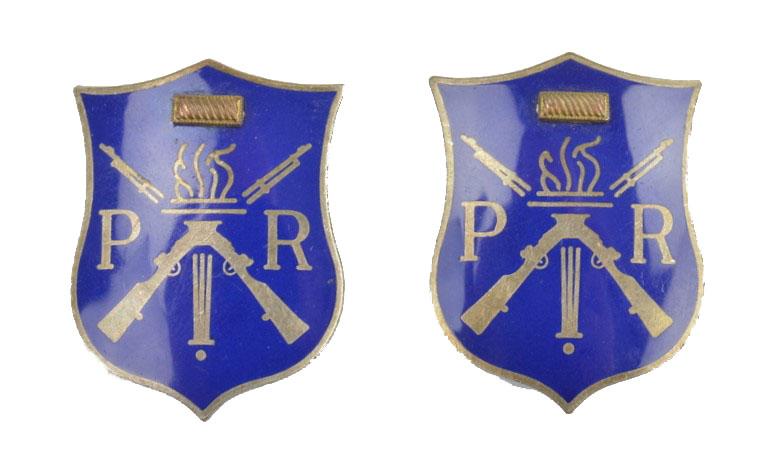 US Pre-WW2 Pershing Rifles Crest set