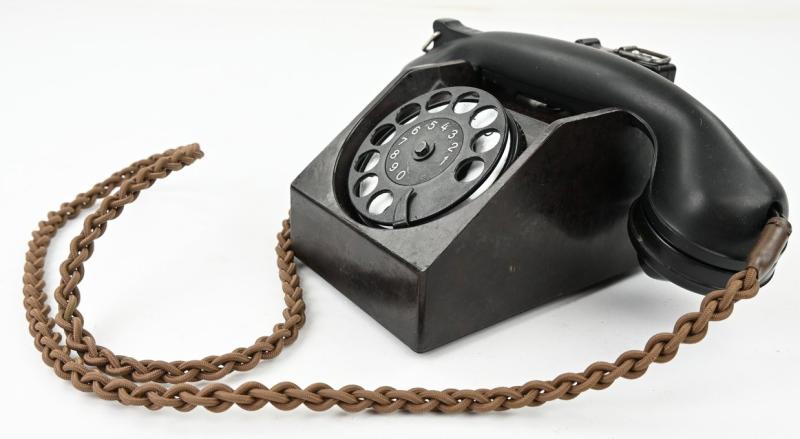 German WH Military Bakelite Desk Rotary Telephone 1942