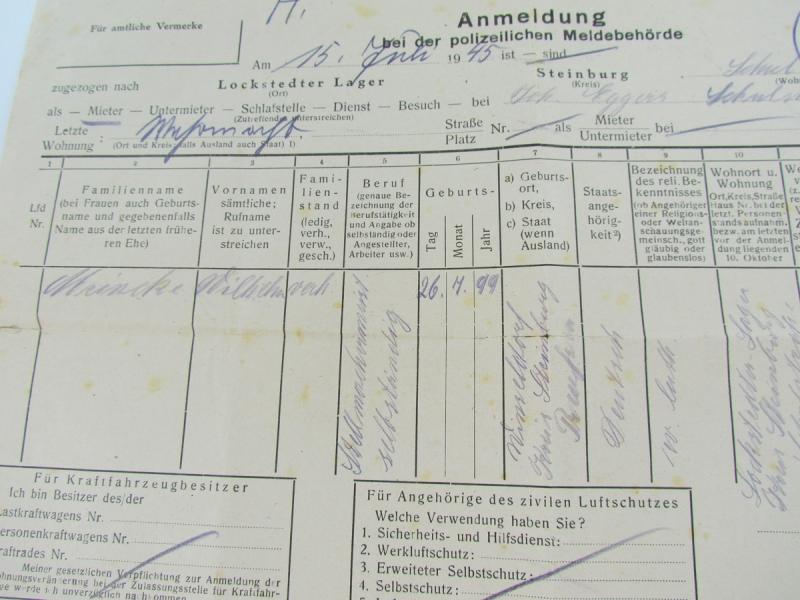 4x Paperwork with stamps