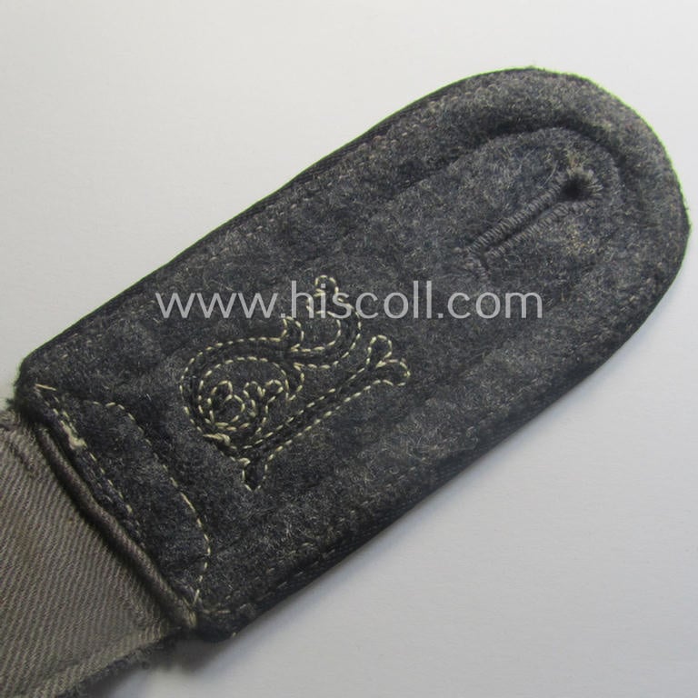 Single, neatly 'cyphered' WH (Luftwaffe), NCO-type shoulderstrap as was specifically intended for usage by an: 'Unterfeldwebel eines Luftschütz-Abtlgs. (mot)'