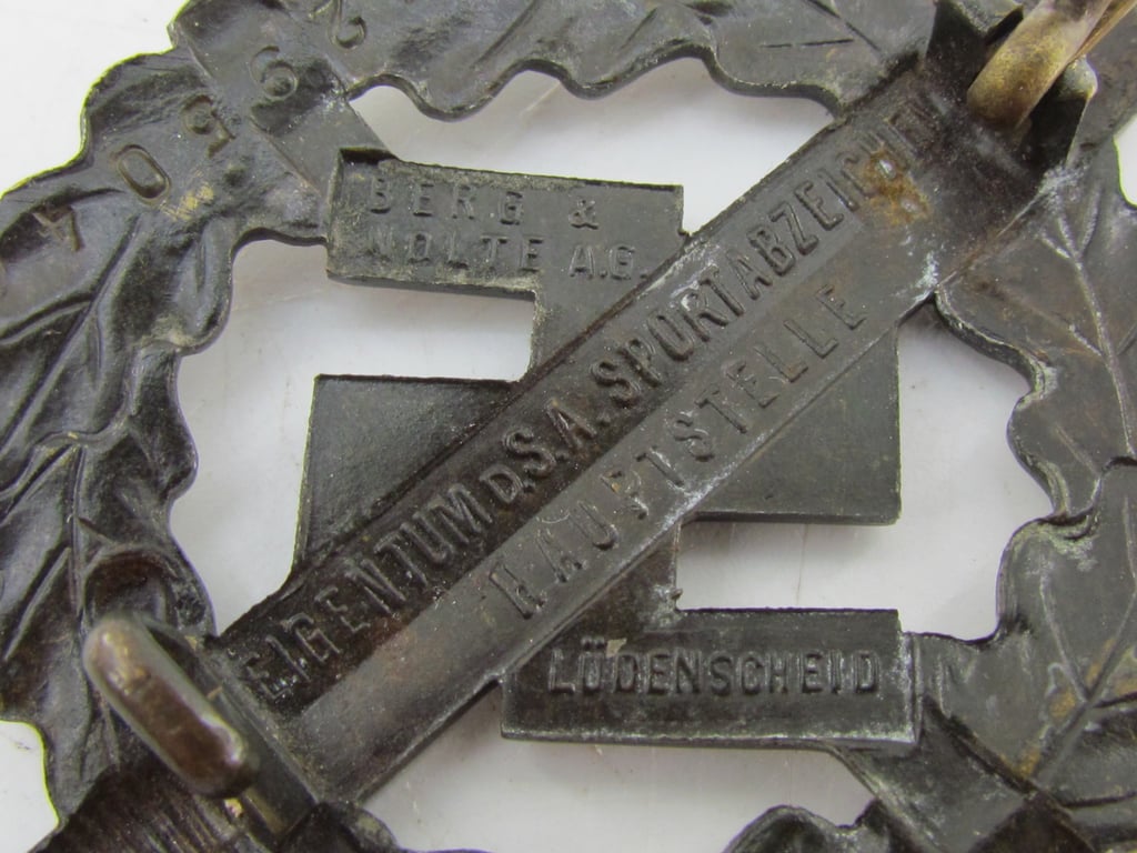 SA Sports Badge in Bronze – Berg & Nolte A.G., Lüdenscheid