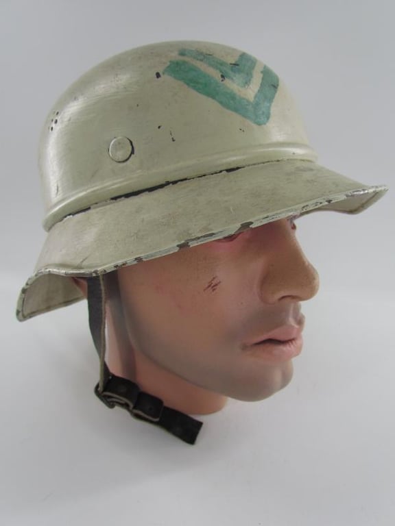 Original Steel Air Raid Gladiator Helmet Used by THW