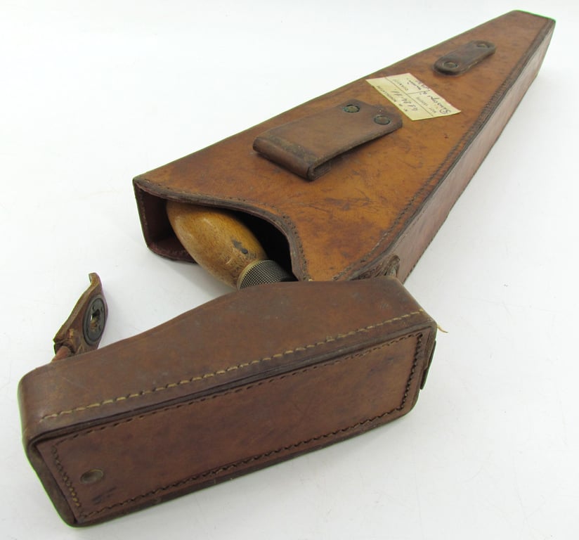 Rare original French Camouflaged Trench Periscope with Leather Carrying Case