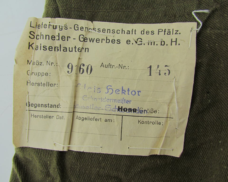 Unissued Wehrmacht (Heer) Afrikakorps tropical shorts with Factory Tag