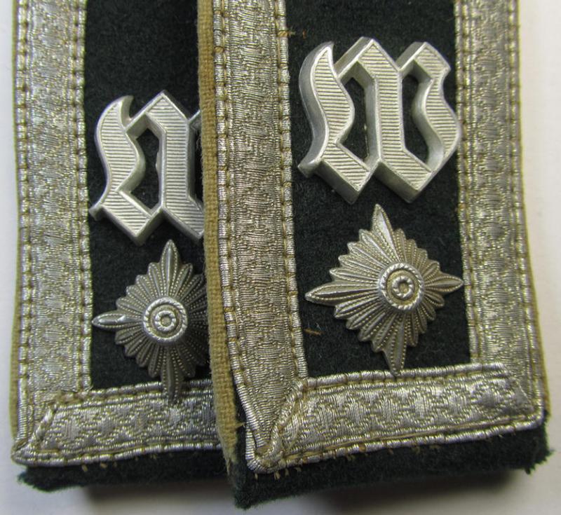 Superb - and fully matching! - pair of WH (Heeres), early- (ie. pre-) war-period- (ie. 'M36 o.40'-pattern) 'cyphered' NCO-type shoulderstraps as was intended for - and worn by! - a: 'Feldwebel des Wachbatallions Berlin'