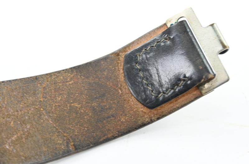 German WH Black Leather Combat Belt