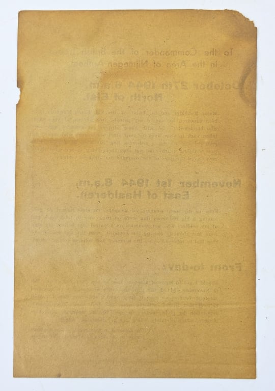 German Flyer 'Elst Holland' 1944