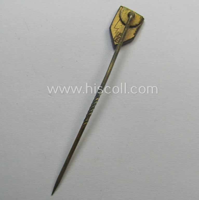 Dutch WWII-period (ie. NSB-party-related) so-called: 'Begunstigde Leden-Draagteeken' (or: membership-pin for supportive members) being an (unusually maker- ie. 'FBH'-) marked example