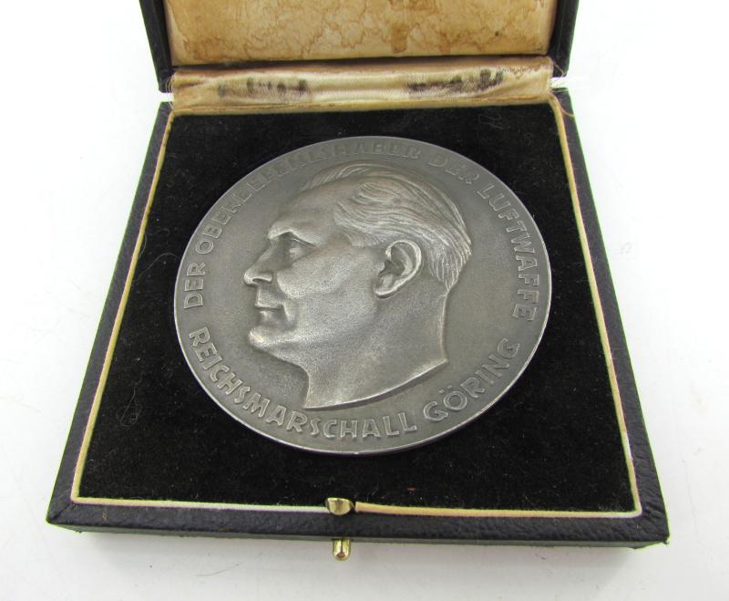 German Luftwaffe Göring Award Plaque – 74 mm – Technical Service in Case